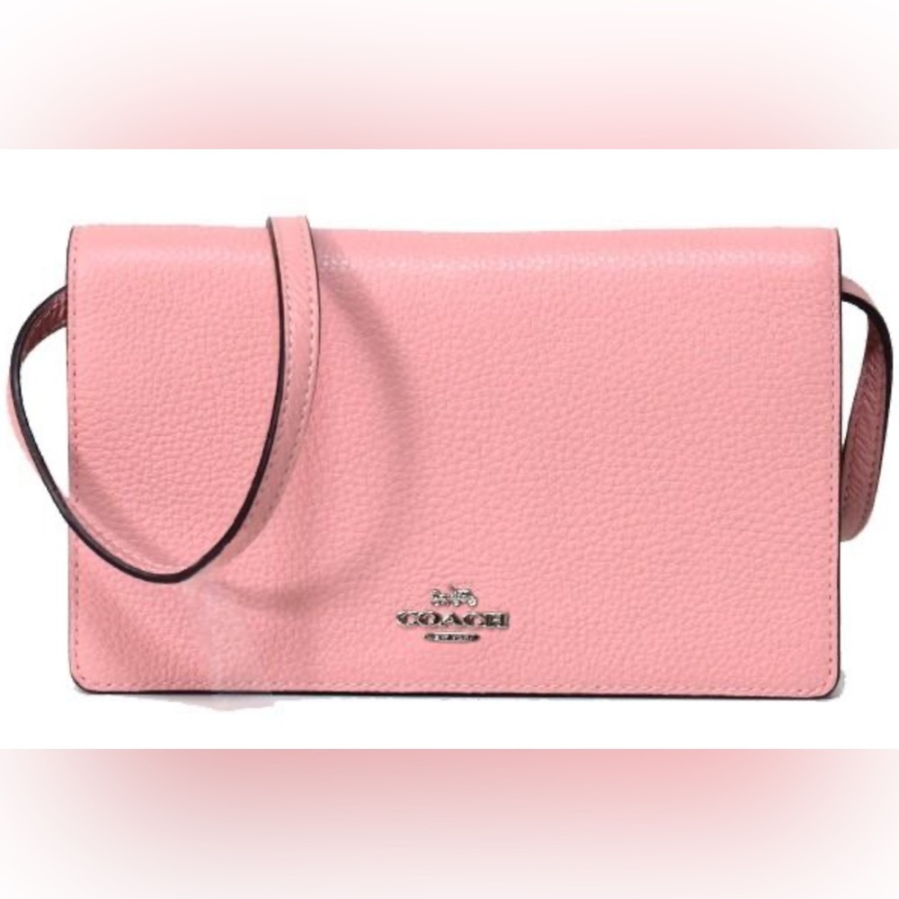 NWT Coach 30256 Foldover Clutch Crossbody in Pink